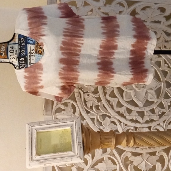 OLD NAVY MUTED PINK & WHITE TYE DYE Style Comfy T-shirt 👕 SZ XL - Picture 3 of 12